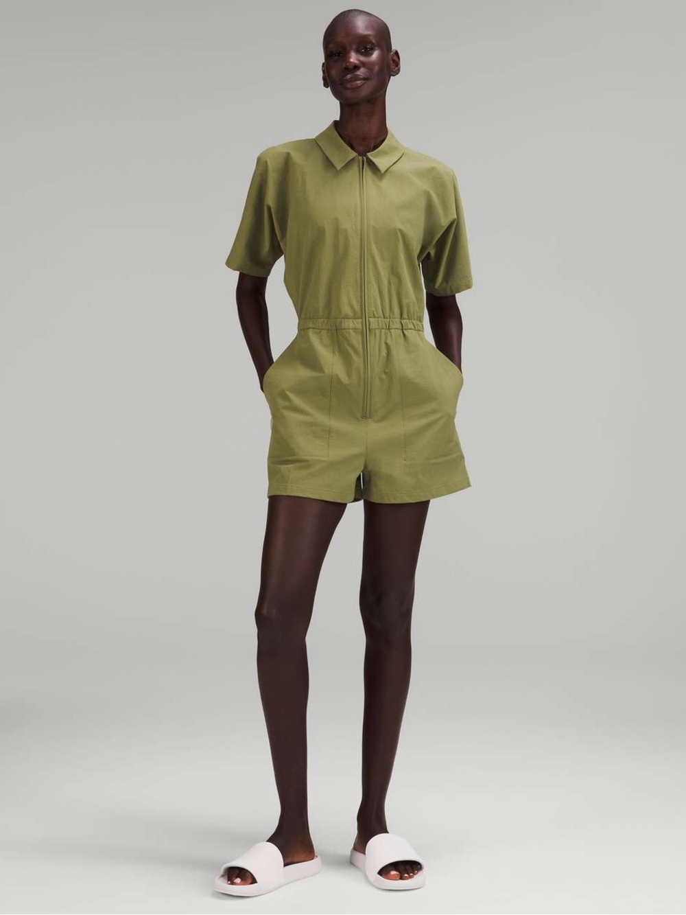 Lululemon Lab Zip-Front Collared Romper